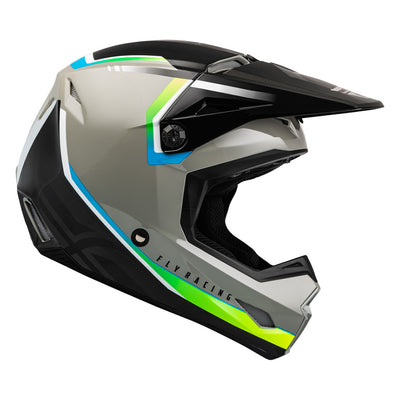 Fly Racing Kinetic Vision BMX Race Helmet-Grey/Black