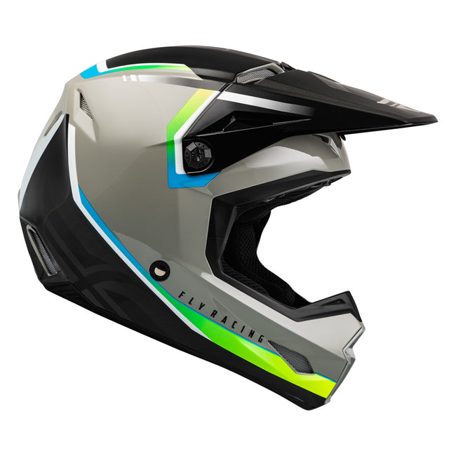 Fly Racing Kinetic Vision BMX Race Helmet-Grey/Black - 1