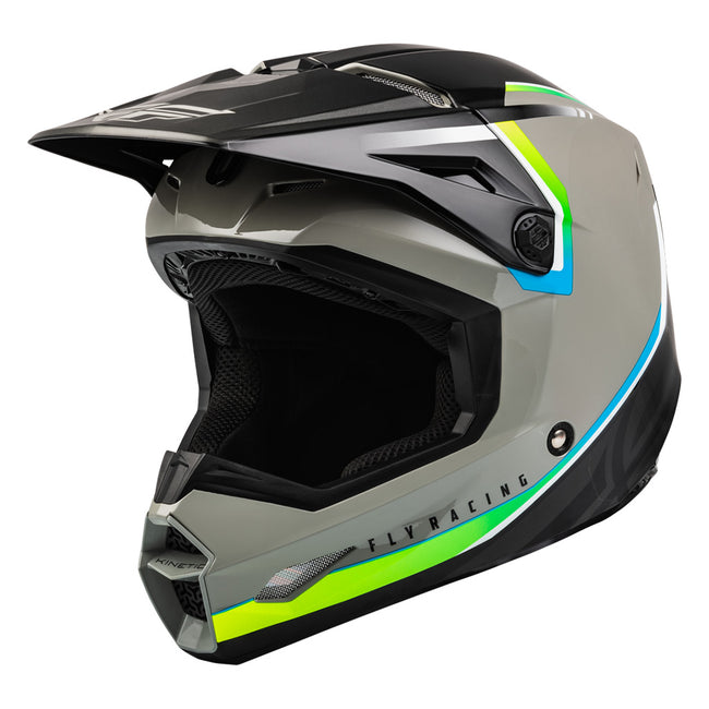 Fly Racing Kinetic Vision BMX Race Helmet-Grey/Black - 3