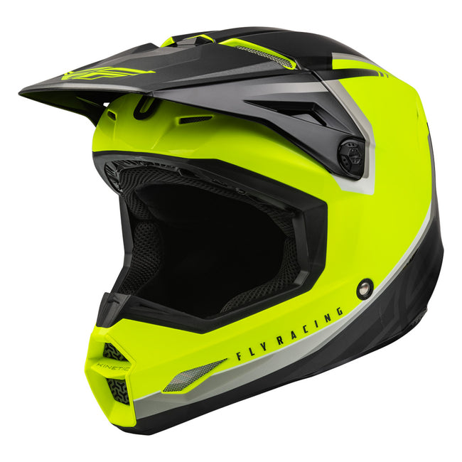 Fly Racing Kinetic Vision BMX Race Helmet-Hi-Vis/Black - 3