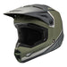 Fly Racing Kinetic Vision BMX Race Helmet-Matte Olive Green/Grey - 2
