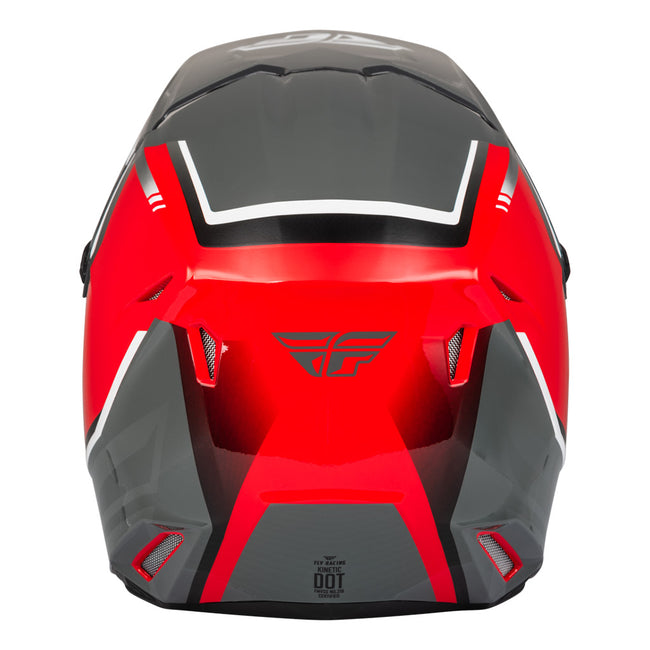 Fly Racing Kinetic Vision BMX Race Helmet-Red/Grey - 3