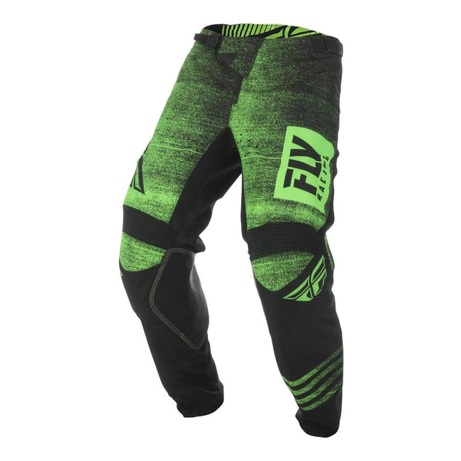 Fly Racing Kinetic Noiz BMX Race Pants-Neon Green/Black - 1