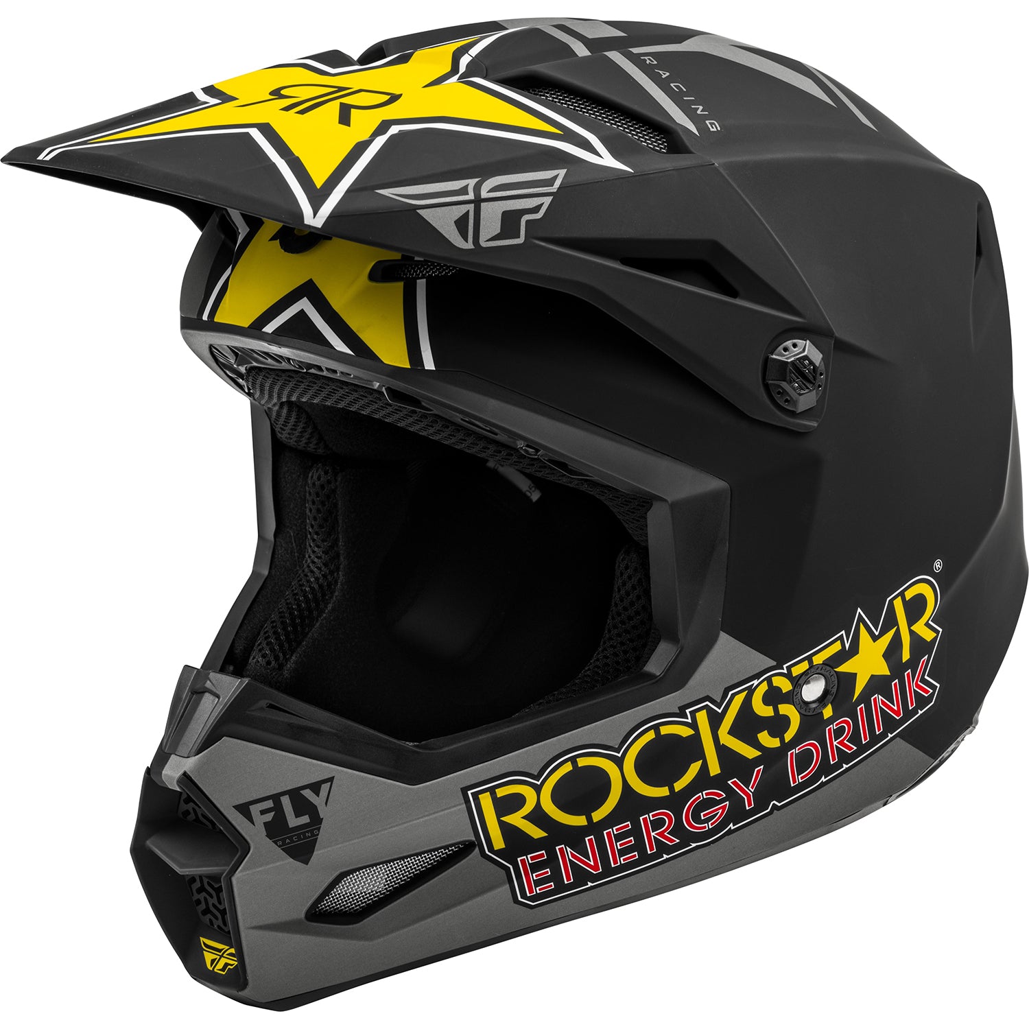 Fly Racing Kinetic Rockstar BMX Race Helmet Matte Grey Black