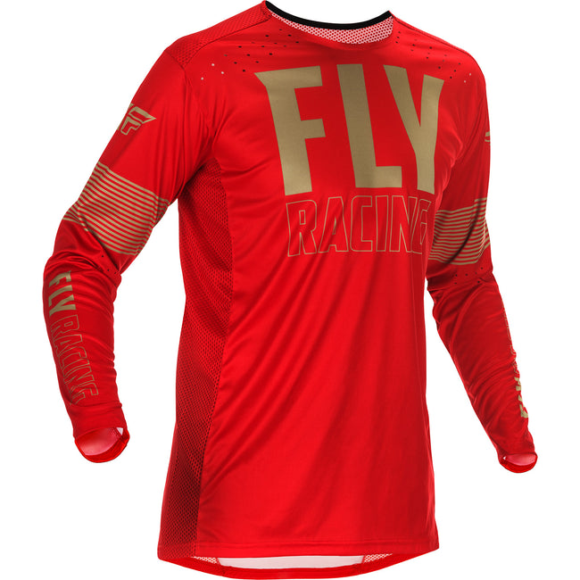 Fly Racing Lite BMX Race Jersey-Red/Khaki - 1