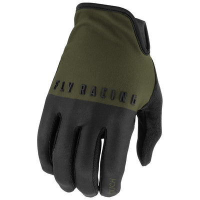 Fly Racing Media BMX Race Gloves-Dark Forest/Black