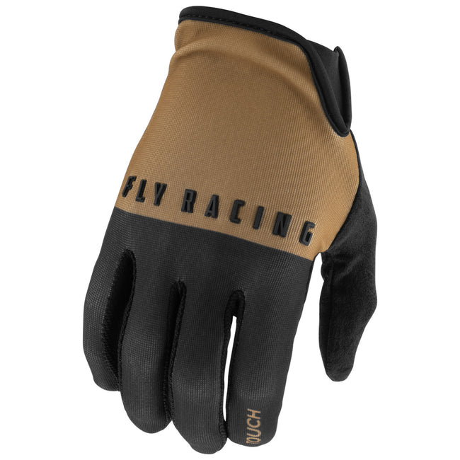 Fly Racing Media BMX Race Gloves-Dark Khaki/Black - 1