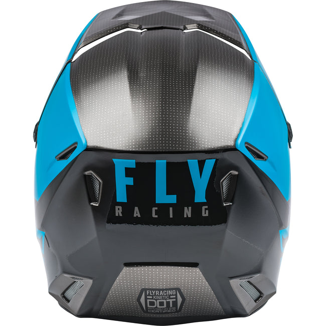 Fly Racing Kinetic Straight Edge BMX Race Helmet-Blue/Grey/Black - 3
