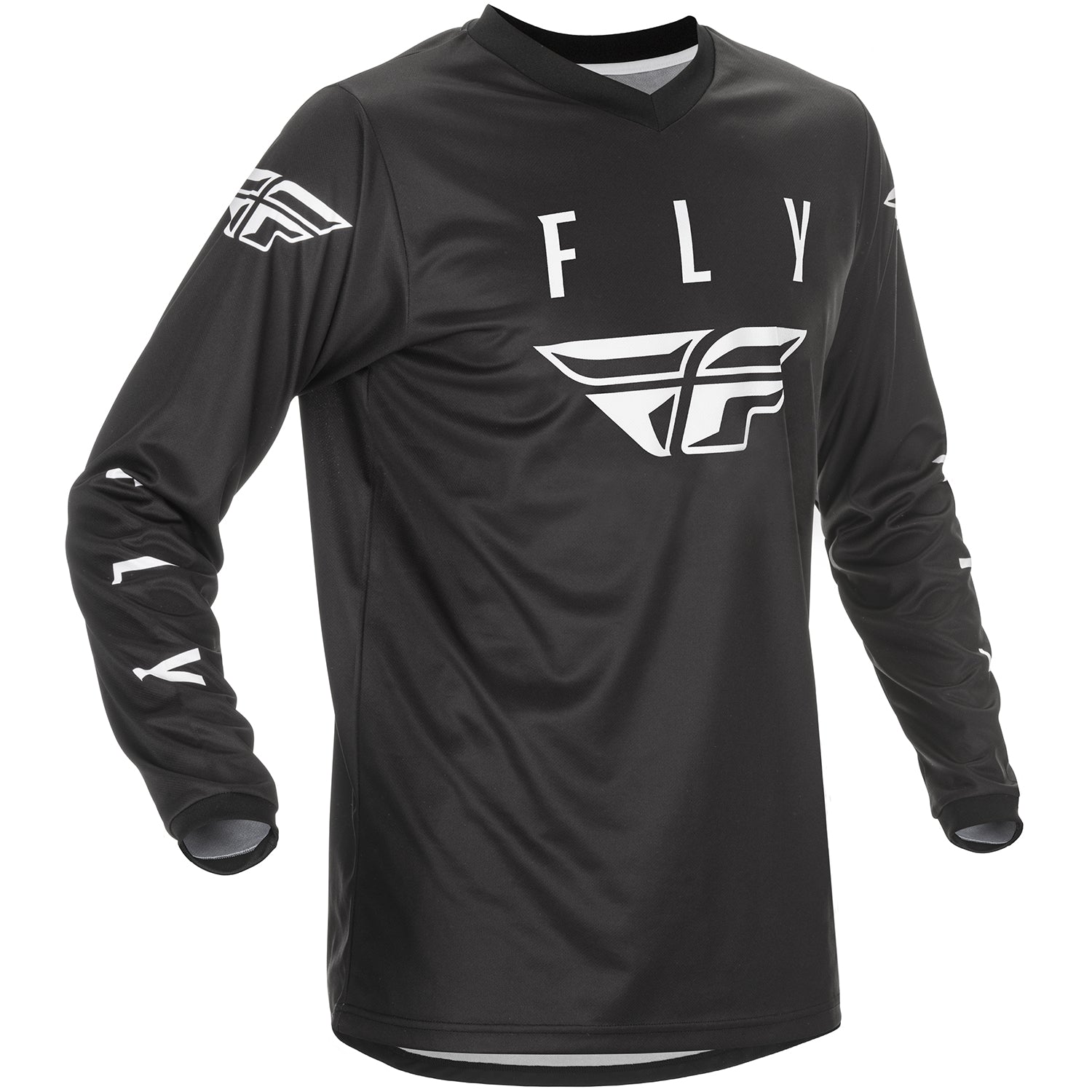 Fly Racing 2022 Universal BMX Race Jersey Black White at J R Bicycles J R Bicycles Inc