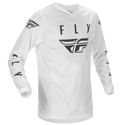 Fly Racing Universal BMX Race Jersey-White/Black