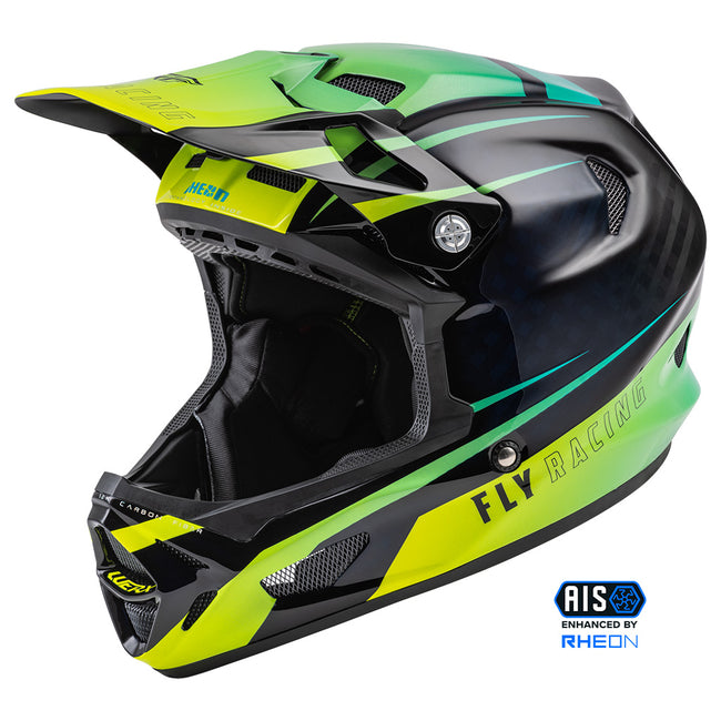 Fly Racing Werx-R Carbon BMX Race Helmet-Hi-Vis/Teal Carbon - 2