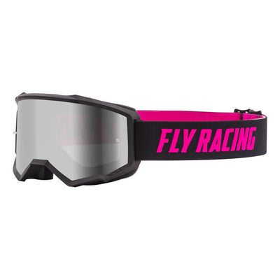 Fly Racing 2022 Zone Goggles-Black/Pink W/Silver Mirror/Smoke Lens