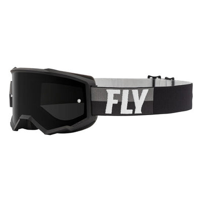 Fly Racing 2022 Zone Goggles-Black/White W/Dark Smoke Lens