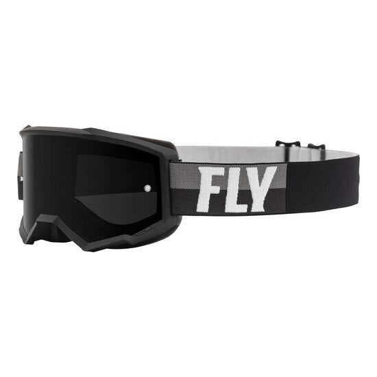 Fly Racing 2022 Zone Goggles-Black/White W/Dark Smoke Lens - 1
