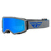 Fly Racing 2022 Zone Goggles-Grey/Blue W/Sky Blue Mirror/Smoke Lens - 1