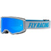 Fly Racing 2022 Zone Goggles-Grey/Blue W/Sky Blue Mirror/Smoke Lens-W/Post - 1