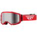 Fly Racing Zone Goggles-Red/White W/Silver Mirror/Smoke Lens - 1