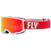 Fly Racing 2022 Zone Goggles-White/Red W/Red Mirror/Brown Lens - 1