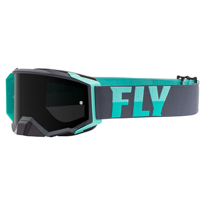 Fly Racing 2022 Zone Pro Goggles-Grey/Mint W/Dark Smoke Lens