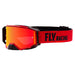 Fly Racing 2022 Zone Pro Goggles-Red/Black W/Red Mirror/Amber Lens - 1