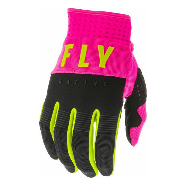 Fly Racing F-16 BMX Race Gloves-Neon Pink/Black/Hi-Vis - 1