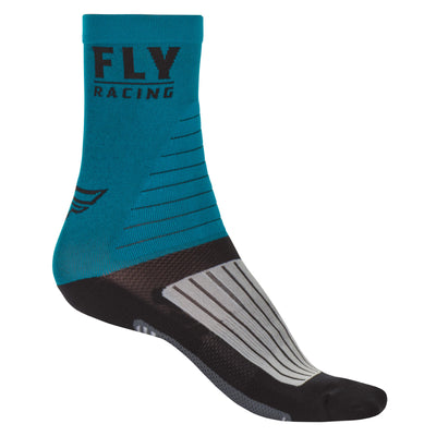 Fly Racing 2022 Factory Rider Socks-Blue/Black/Grey