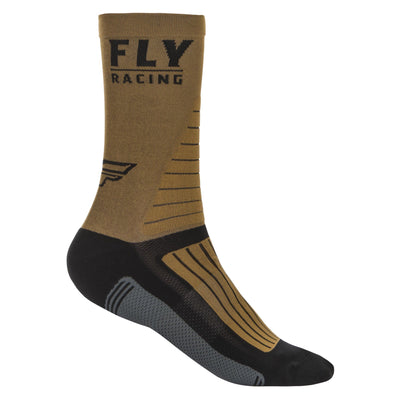 Fly Racing 2022 Factory Rider Socks-Khaki/Black/Grey