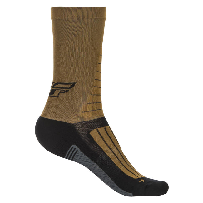 Fly Racing 2022 Factory Rider Socks-Khaki/Black/Grey - 2