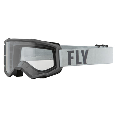 Fly Racing 2022 Focus Goggles-Grey/Dark Grey w/Clear Lens