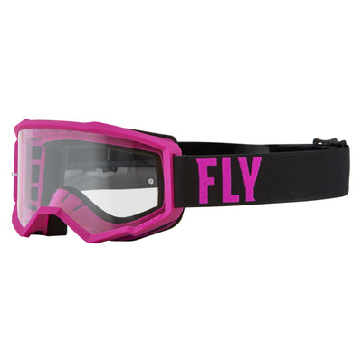 Fly Racing 2022 Focus Goggles-Pink/Black w/Clear Lens