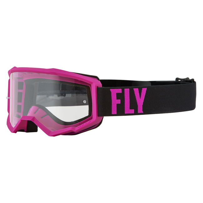 Fly Racing 2022 Focus Goggles-Pink/Black w/Clear Lens - 1