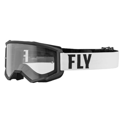 Fly Racing 2022 Focus Goggles-White/Black w/Clear Lens