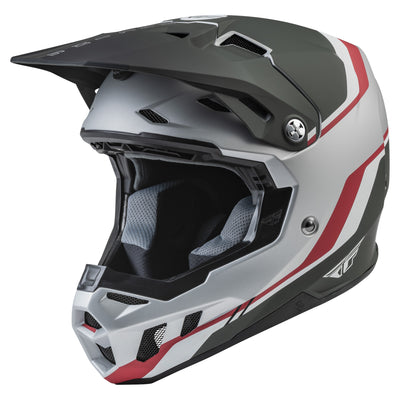Fly Racing 2022 Formula CC Driver BMX Race Helmet-Matte Silver/Red/White