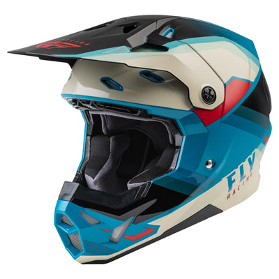 Fly Racing 2022 Formula CP Rush BMX Race Helmet-Black/Stone/Dark Teal