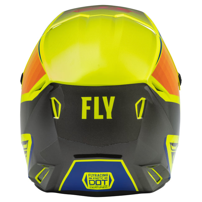 Fly Racing 2022 Kinetic Drift BMX Race Helmet-Blue/Hi-Vis/Charcoal - 3