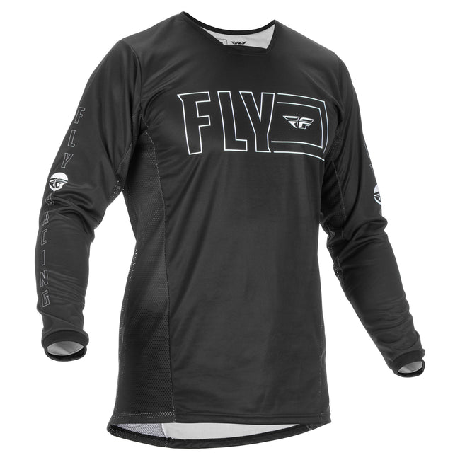 Fly Racing 2022 Kinetic Fuel BMX Race Jersey-Black/White - 1