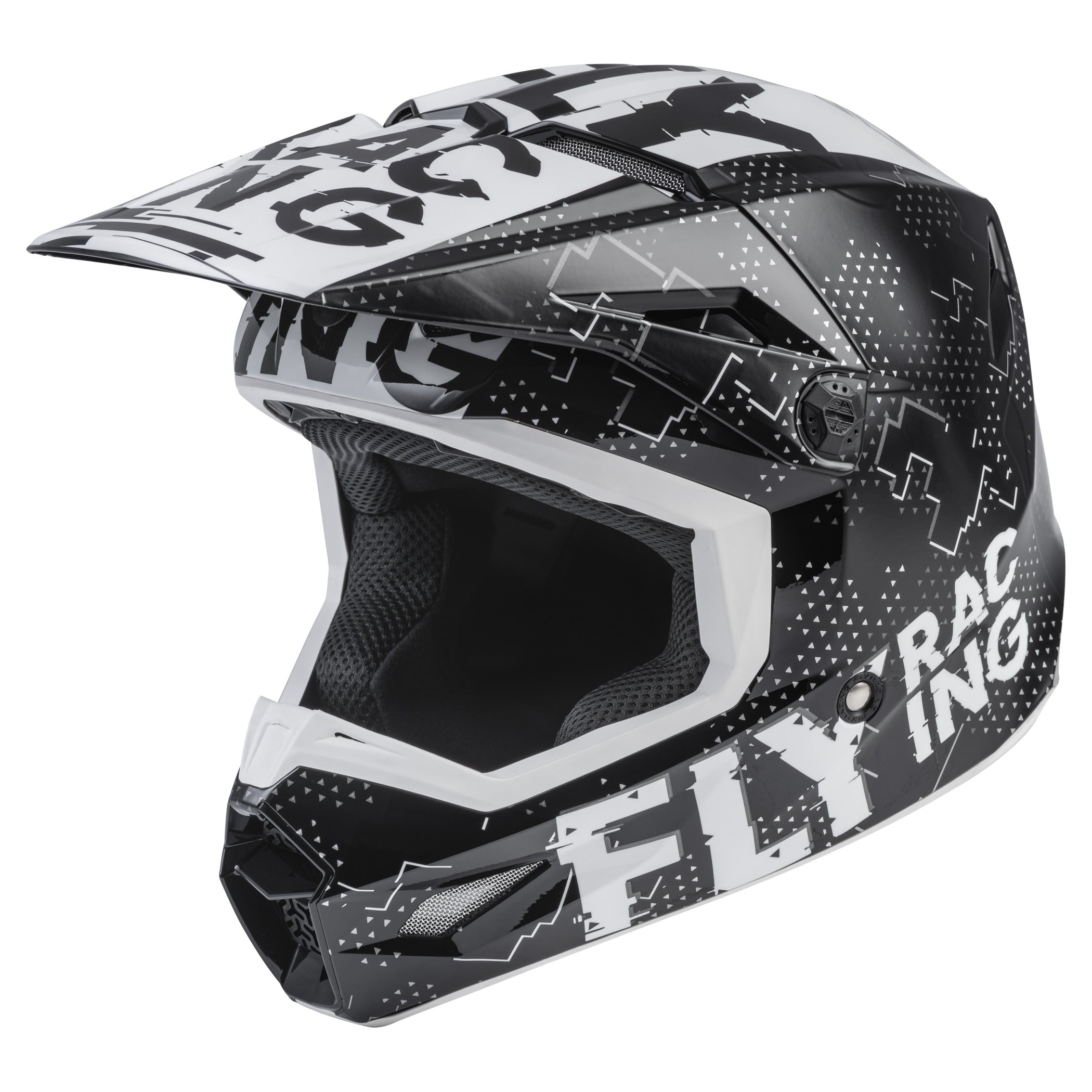 bike helmet black vs white Fly Racing Kinetic Scan BMX Race Helmet-Black/White at J&R Bicycles – J&R Bicycles, Inc