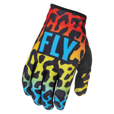 Fly Racing 2022 Lite S.E. Exotic BMX Race Gloves-Red/Yellow/Blue
