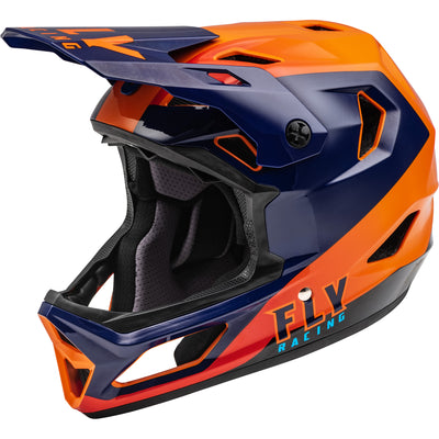 Fly Racing Rayce BMX Race Helmet-Navy/Orange/Red