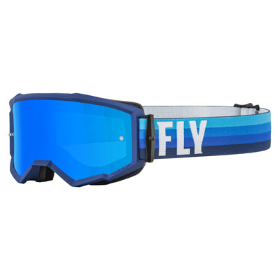 Fly Racing 2022 Zone Goggles-Black/Blue w/Sky Blue Mirror/Smoke Lens