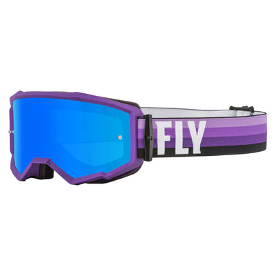 Fly Racing 2022 Zone Goggles-Purple/Black w/Sky Blue Mirror/Smoke Lens