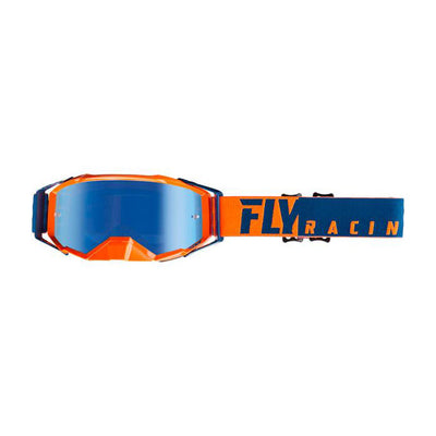 Fly Racing 2019 Zone Pro Goggles-Orange/Blue/Blue Mirror