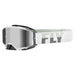 Fly Racing 2022 Zone Pro Goggles-White/Grey w/Silver Mirror/Smoke Lens - 1