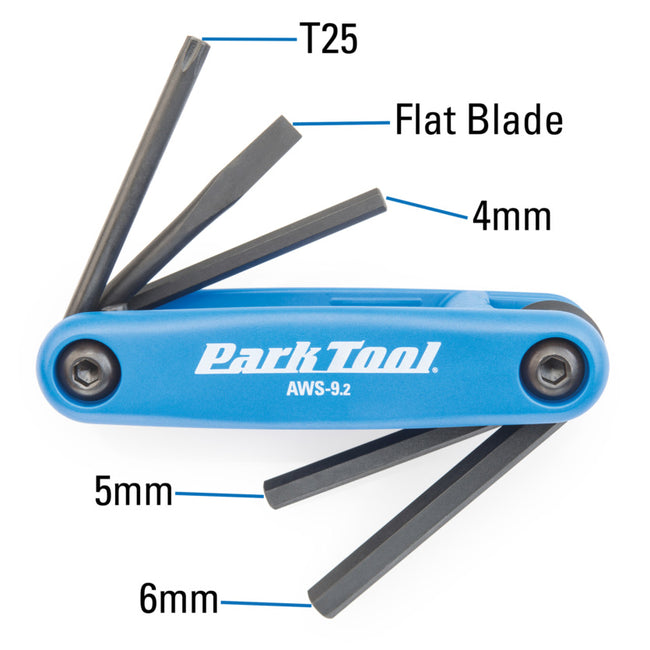 Park Tool AWS-9.2 Fold-Up Hex Wrench Set - 3