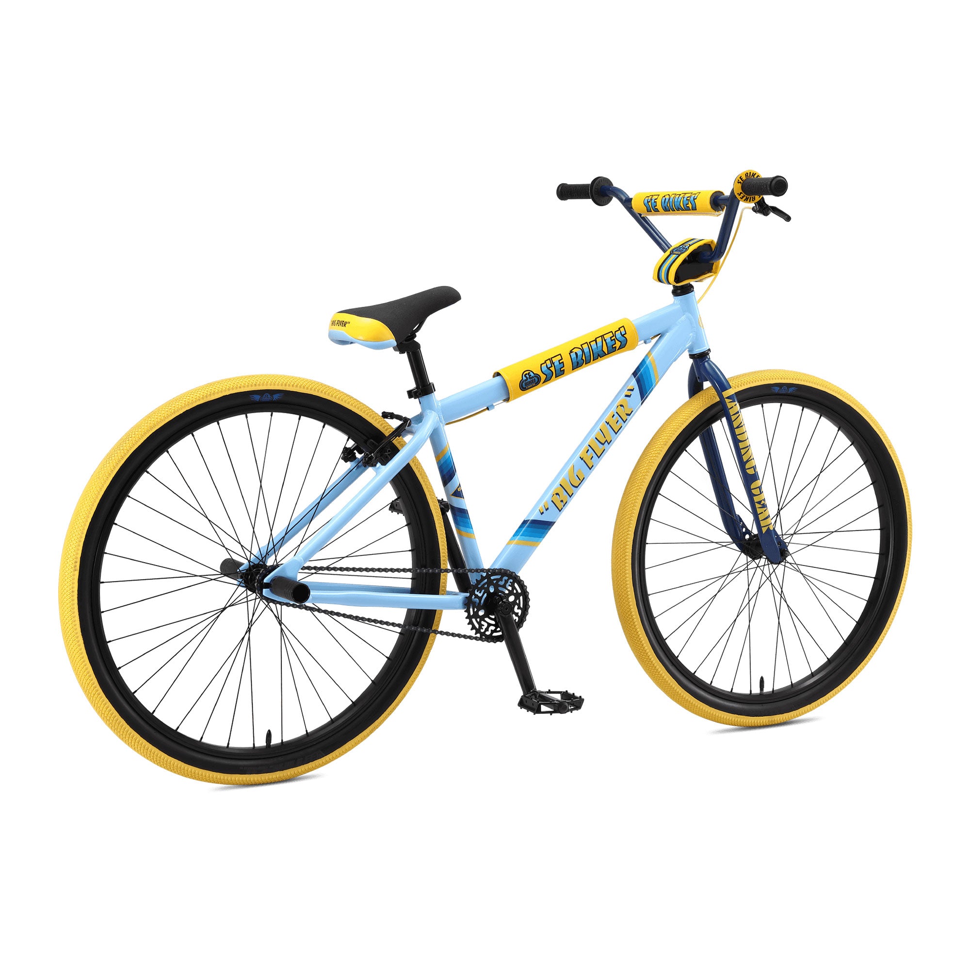 Blue and store yellow se bike