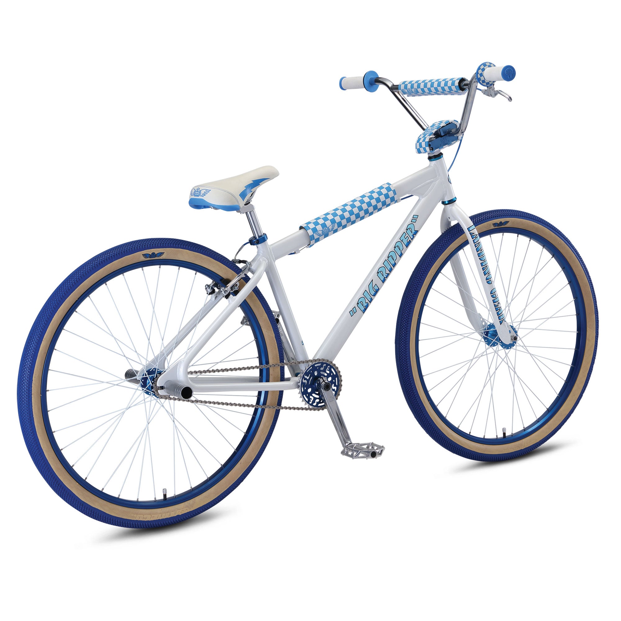 Blue and hot sale white se bike