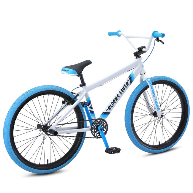 SE Blocks Flyer 26-inch BMX Freestyle Bike-White