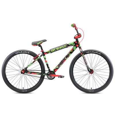 SE Bikes DBlocks Big Ripper 29" BMX Freestyle Bike-Green/Red Camo