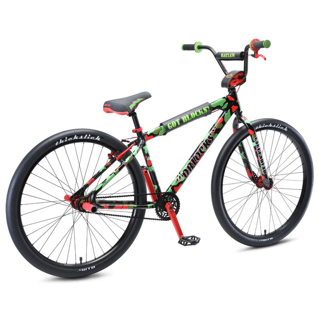SE DBlocks Big Ripper 29&quot; BMX Freestyle Bike-Green/Red Camo - 3