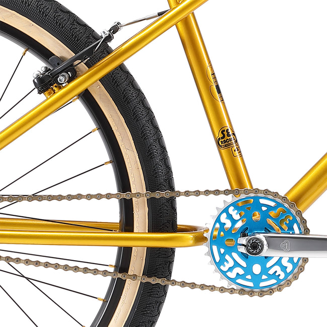 SE Bikes OM Flyer 26&quot; BMX Freestyle Bike-Solid Gold - 6